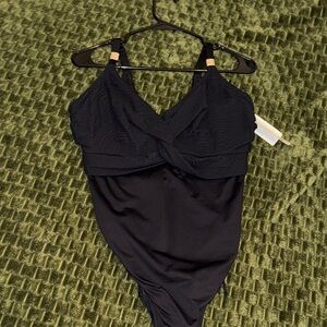 NWT! Fantasie Black Women Swim One Piece Size 40G